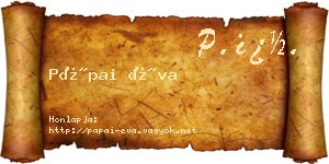 Pápai Éva névjegykártya